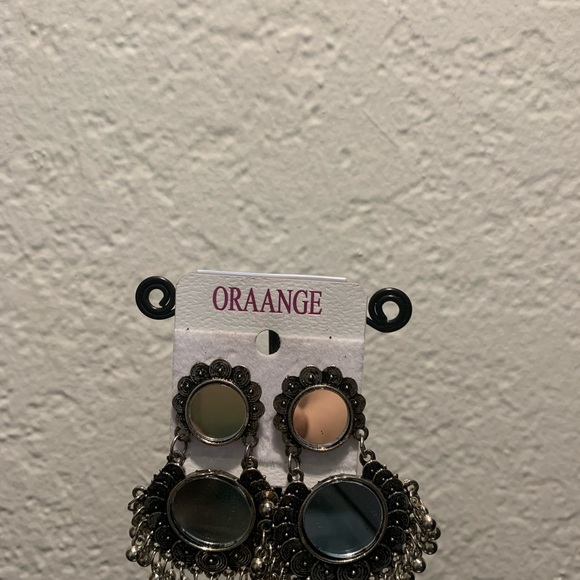 Indian style mirror earrings - Picture 6 of 8